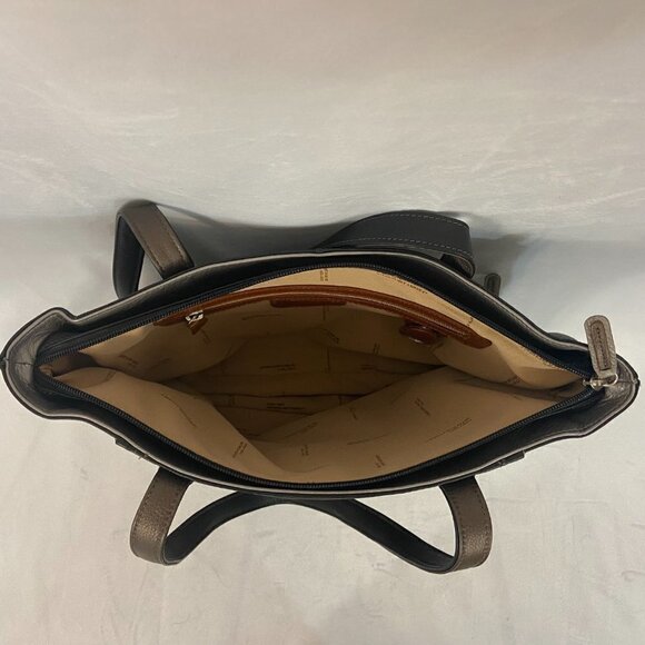 Derek Alexander Purse Shoulder Tote Bag Central Park Style CP8799 Black Leather - Picture 8 of 14